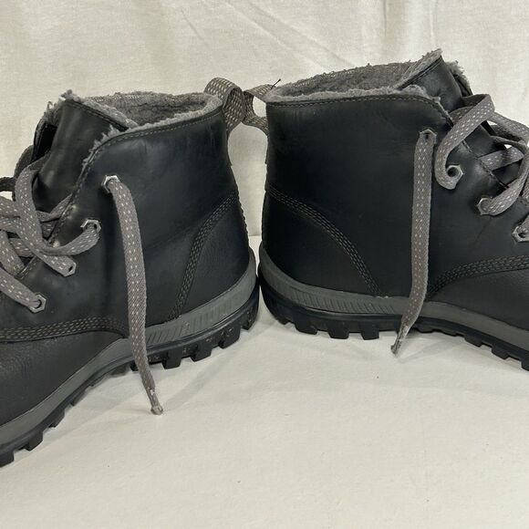 Timberland MT Hayes Women’s Black Leather Waterproof Winter Boots A18KX Size 8 - Picture 3 of 6